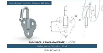 AHSAP SAC KASA KANCA SACLI 10 MM